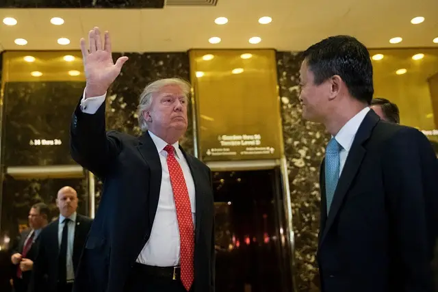 President Trump and Jack Ma of Alibaba at Trump Tower in January 2017